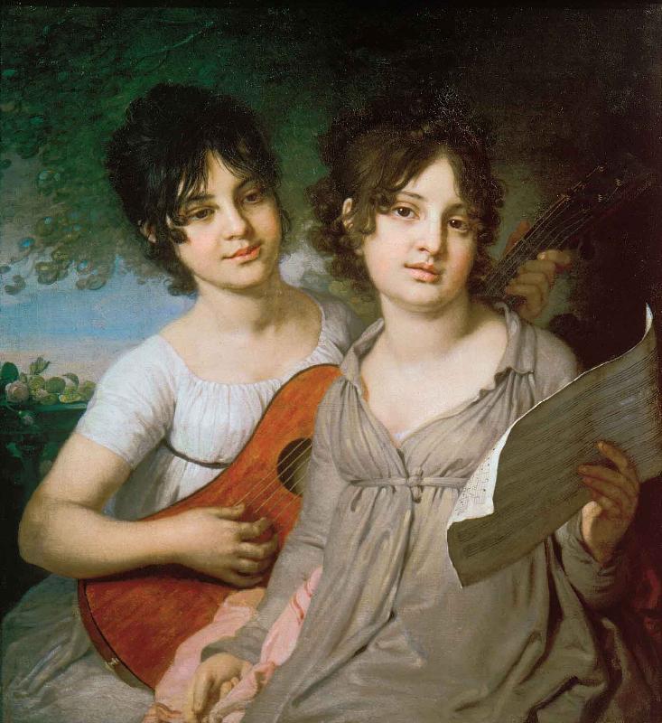 Vladimir Borovikovsky Portrait of the Sisters Princess Anna Gavriilovna Gagarina and Princess Varvara Gavriilovna Gagarina